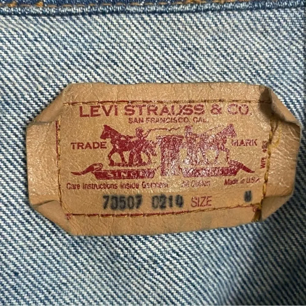 Levi’s Type III Trucker Vintage Denim Jacket MADE IN USE JULY 1987 SIZE MEDIUM
